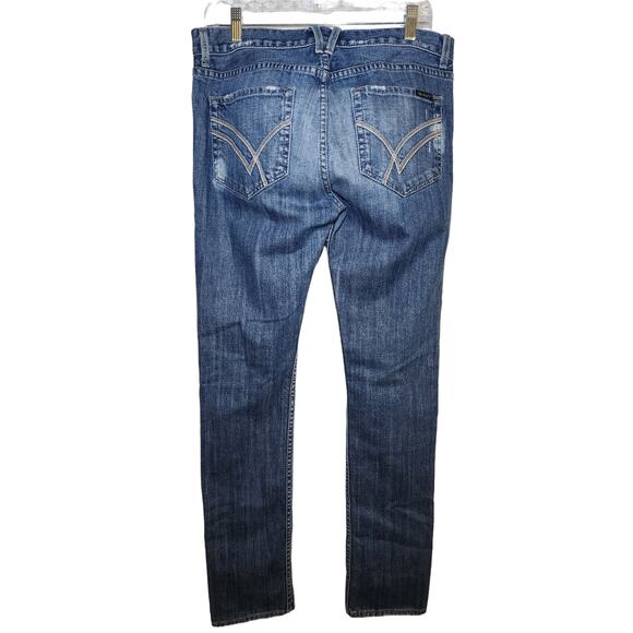 William Rast Blue Denim Distressed Straight Jeans Size‎ 29 - Picture 7 of 12